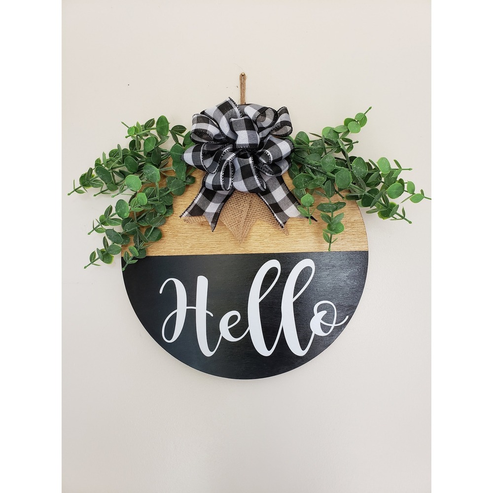 Rustic wreath front door farmhouse sign decor BEST SELLER decor buffalo plaid